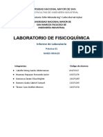 Informe de Laboratorio, Fisicoquímica