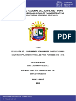 Universidad Nacional Del Altiplano - Puno: Facultad de Ciencias Contables Y Administrativas