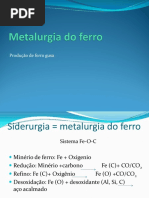 Produção de Ferro Gusa