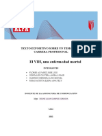 El VIH, Una Enfermedad Mortal: Texto Expositivo Sobre Un Tema de La Carrera Profesional