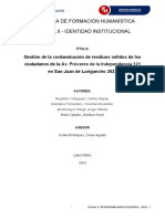 Programa de Formación Humanística Tutoría Ii - Identidad Institucional