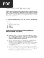 1-¿Qué Es Una Hoja de Cálculo? Y ¿Que Nos Permite Hacer?