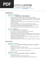 Anna Lewis - Resume