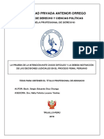 Universidad Privada Antenor Orrego: Facultad de Derecho Y Ciencias Políticas