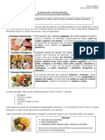 Evaluación de Ciencias Naturales Exposición Oral de Una Dieta Saludable