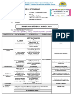 Actividad de Aprendizaje: Título: Multiplicamos y Dividimos en Varios Pasos