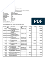 Account Statement From 30 Dec 2021 To 1 May 2022: TXN Date Value Date Description Ref No./Cheque No. Debit Credit Balance