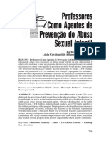 Professores Como Agentes de Prevenção Do Abuso Sexual Infantil