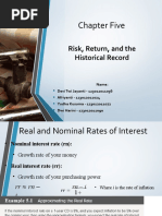 Chapter Five: Risk, Return, and The Historical Record