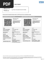 Nhs Covid Pass - Vaccinated: Pfizer/Biontech Covid-19 Vaccine Pfizer/Biontech Covid-19 Vaccine