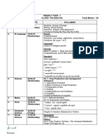 Datesheet and Syllabus Weekly Test 1 Class VIII