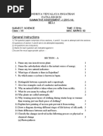 Question Paper - VII - SA1 - SCIENCE - 13-14 - SET-1