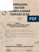 Ringkasan Modul 1-6 Pembelajaran Terpadu Di SD