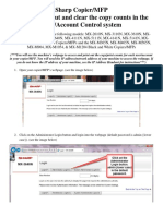 Sharp MFP How To Print Out and Clear The Copy Counts in The User Account Control System