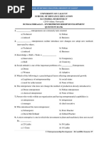 MCQ - Entrepreneurship Development