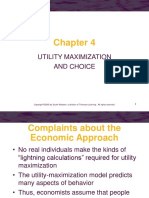 Utility Maximization and Choice