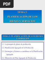 Tema 2: Planificación de Los Bienes Y Servicios