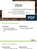 ASUG82428 - Panel Discussion SAP SuccessFactors Employee Central Integration