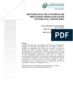 Metodologia de Controle de Processos Operacionais de Governança Hoteleira