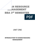 Human Resource Management Bba 3 Semester