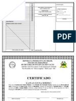 CERTIFICADO - ENSINO MEDIO em Tempo Parcial Ou EJA