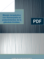 TIROIDES Manejo Terapéutico Con Homeopatía.