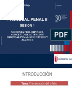 Sesión 1 - Derecho Penal II