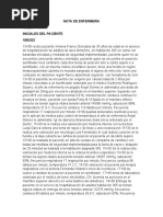 Nota de Enfermeria Kaleth