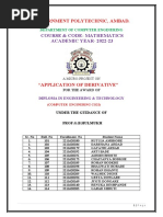 Application of Derivative SSS