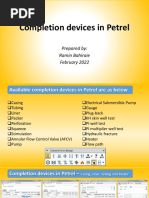 Completion Devices in Petrel