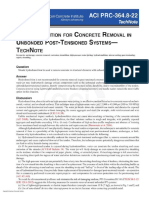 ACI PRC-364.8-22: Hydrodemolition For Concrete Removal in Unbonded Post-Tensioned Svstems,-Technote