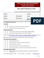 Fire Alarm System Installation Inspection Checkllist PDF