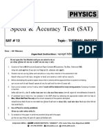 SAT # 13 (Thermal Physics) - Paper (E+H) PDF