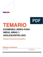 Temario: Exámenes Libres para Niños, Niñas Y Adolescentes 2023