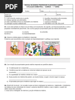 Prova 01 - Química - 1 Série