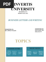 Business Letters and Writing