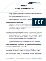 Aviso Novas Regras No Atendimento Presencial