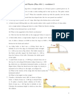 General Physics (Phys 1011) : Worksheet 3