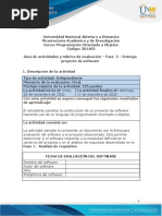 Guía de Actividades y Rúbrica de Evaluación - Fase 5 - Entrega Proyecto de Software