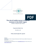 Mobile Money and Financial Inclusion in SADC