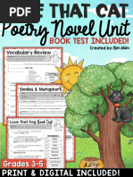 Poetry Novel Unit: Book Test Included!