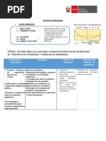 Sesion de Aprendizaje N°7-Reconocemos Las Ecuaciones Cuadraticas para Aplicar Sus Metodos