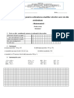 Varianta 1 Matematica - Clasa 4