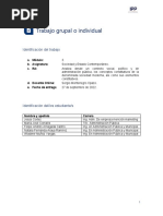 Trabajo Grupal o Individual: Identificación Del Trabajo