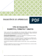 Evaluación de Los Aprendizajes