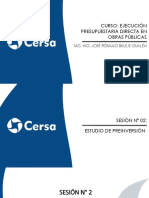 Ejecución Presupuestaria Directa en Obras Públicas - Sesión 02 - Estudio de Preinversión PDF