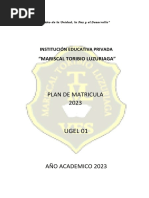 Plan de Matricula 2023 PDF