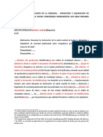 Demanda Declaracion Union Marital y Disolucion y Liquidacion de Sociedad Patrimonial Con Hijos