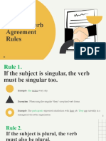 Subject-Verb Agreement Rules