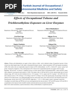 Effects of Occupational Toluene and Trichloroethylene Exposure On Liver Enzymes PDF